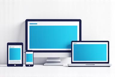 レスポンシブウェブデザインのモックアップ